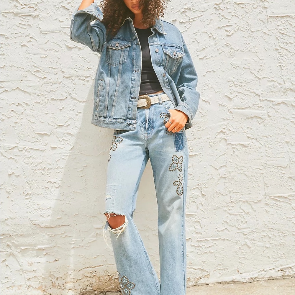 FREE PEOPLE WE THE FREE Jolene Trucker‎ Jacket - Picture 1 of 7